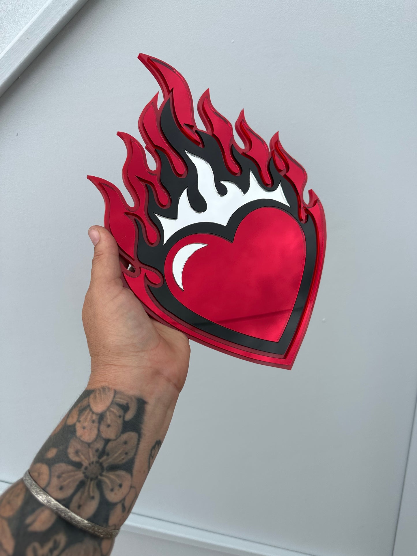Flame Heart - Acrylic wall decor
