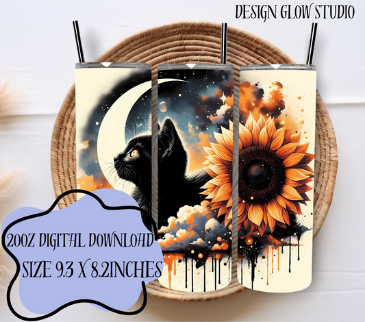 #4 - 20oz Digital Download - Black Cat