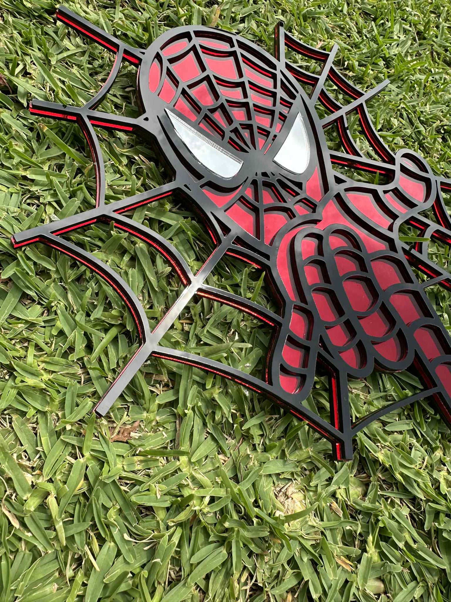 PRE-MADE Mirror Acrylic Spiderman wall decor