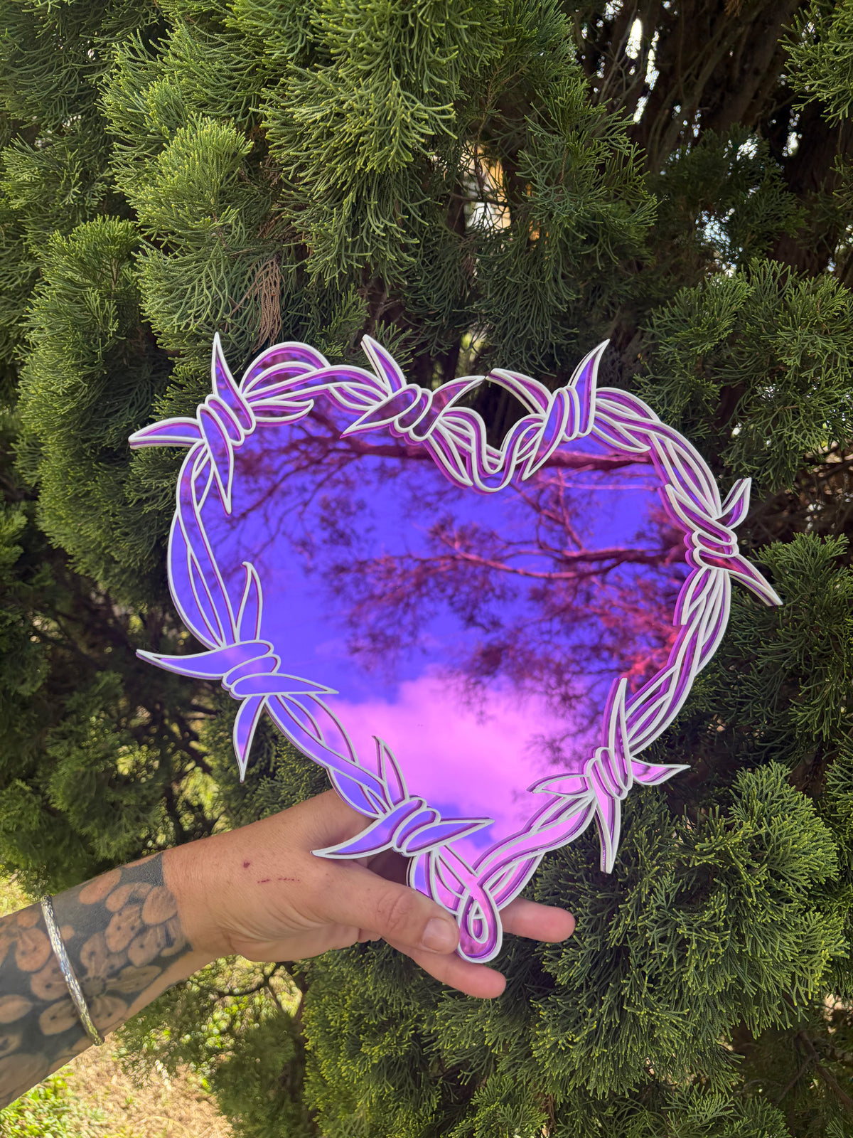 Barb Heart Mirror Wall Art
