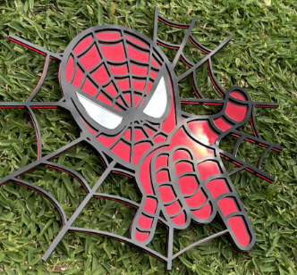 PRE-MADE Mirror Acrylic Spiderman wall decor