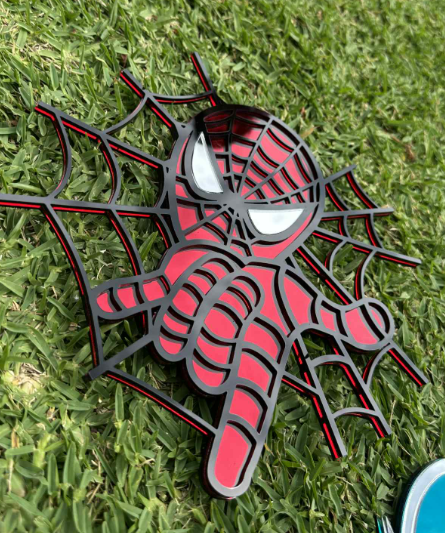 PRE-MADE Mirror Acrylic Spiderman wall decor
