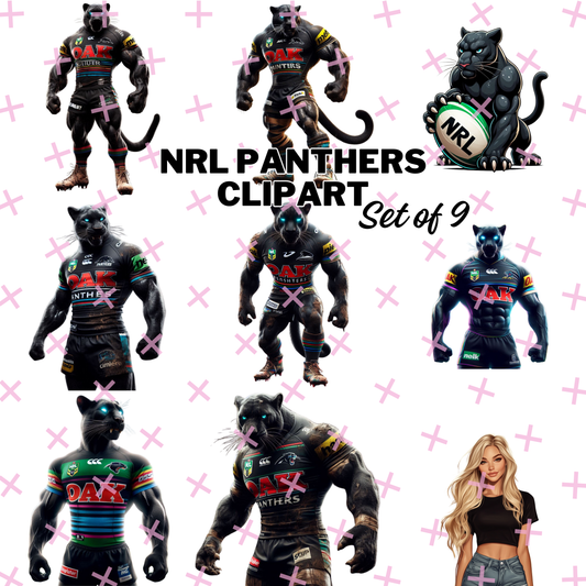 #6 - NRL Panthers Clipart Digital Download - Make your own designs!