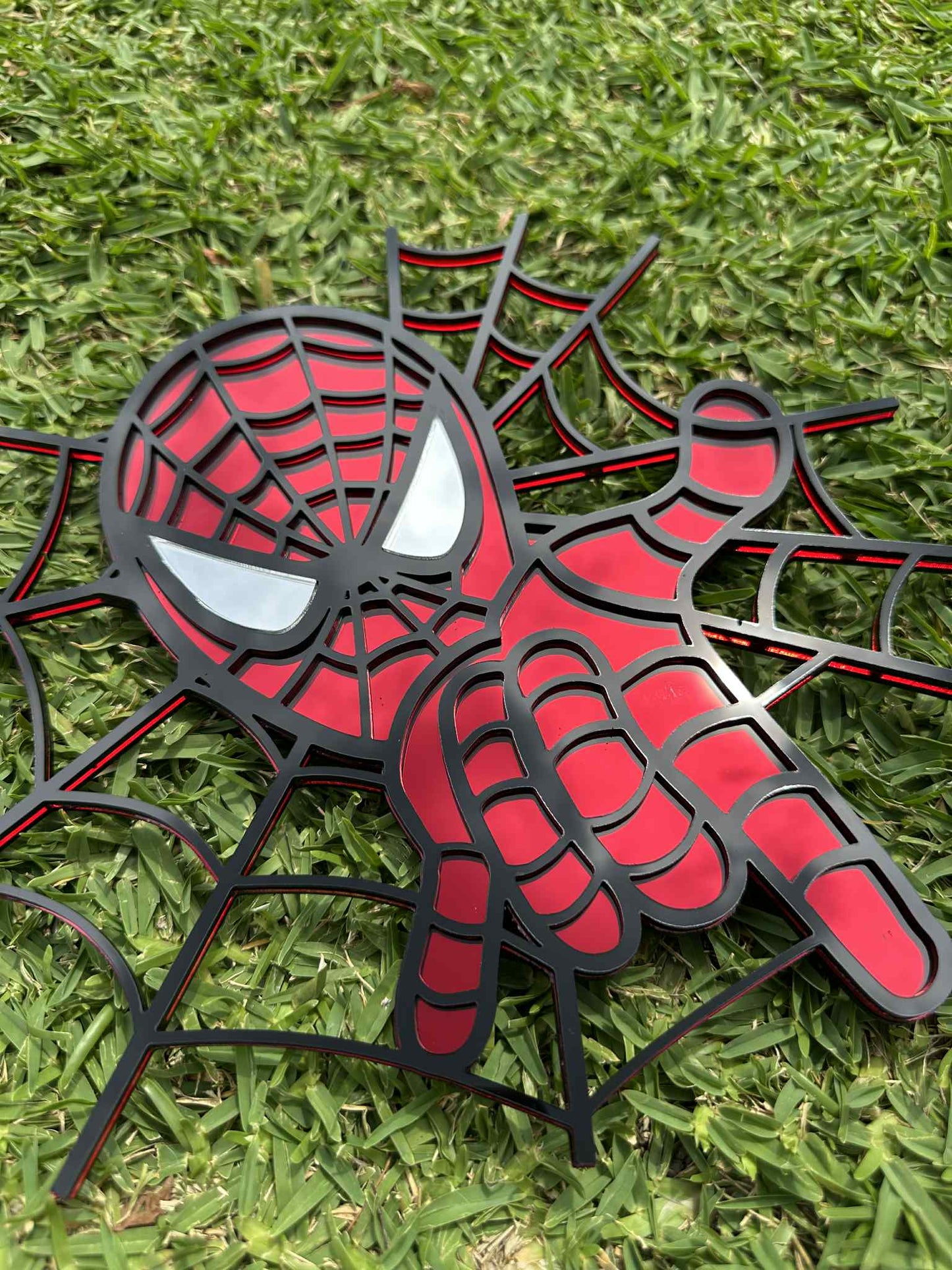 PRE-MADE Mirror Acrylic Spiderman wall decor