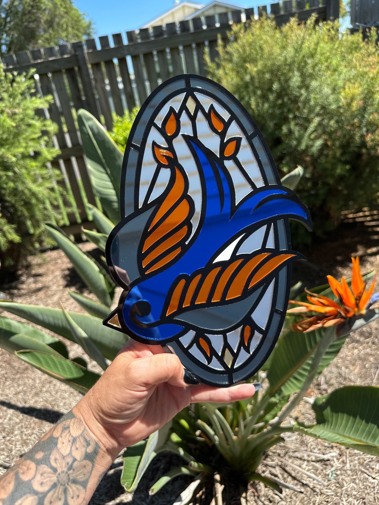 Swallow - Mirror Acrylic Wall Art