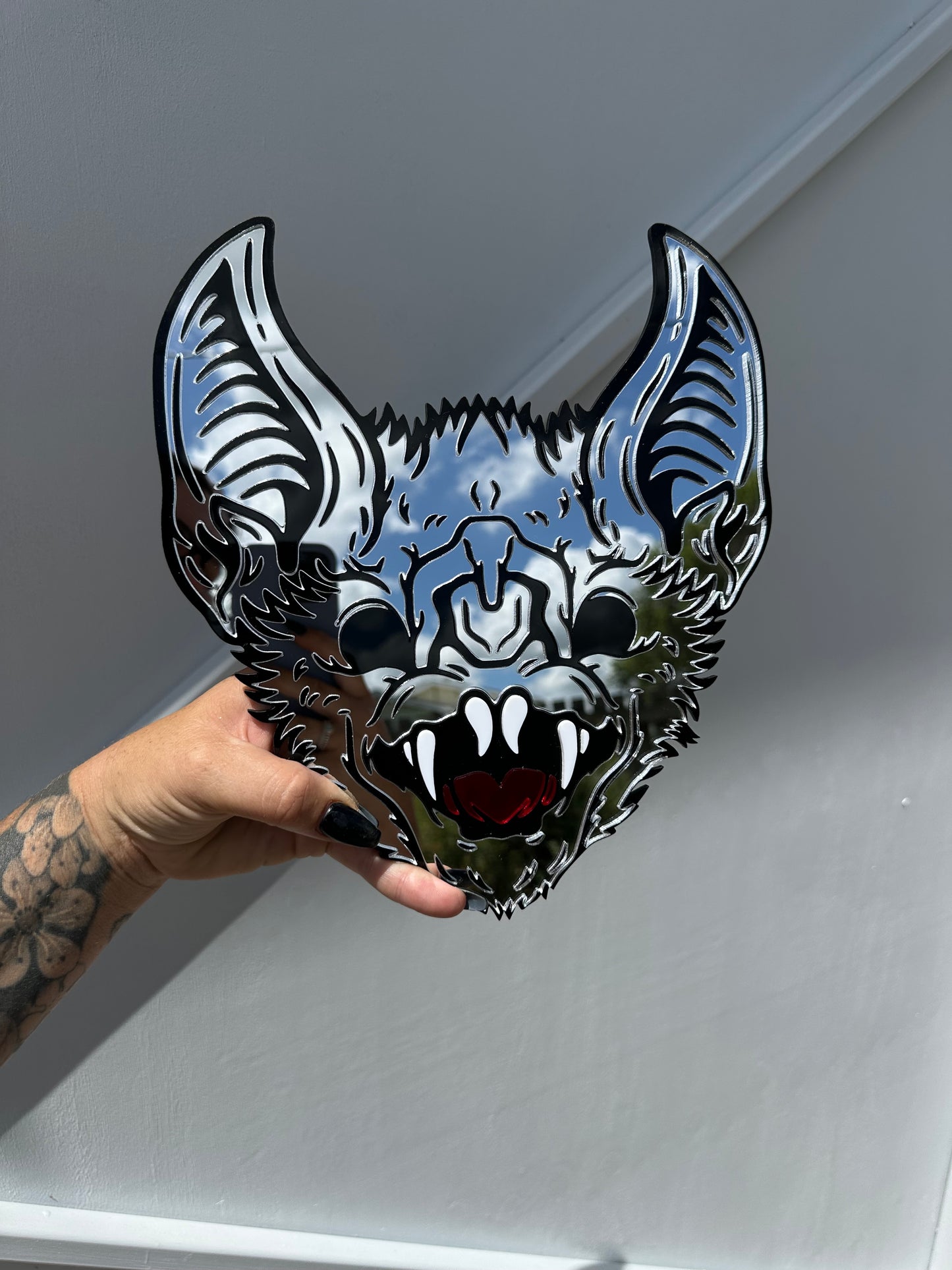 Bat Face - Mirror Acrylic Wall Art