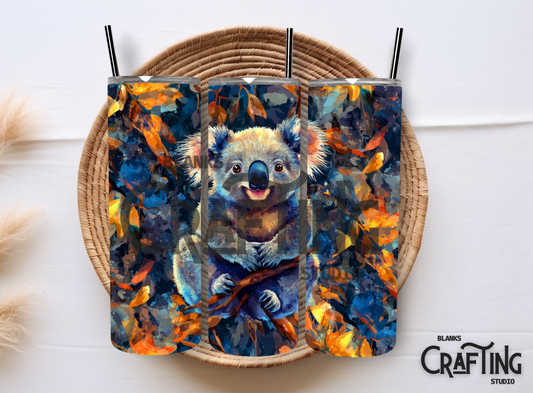 #14 Sublimation Print - Koala - 20oz Straight Tumbler