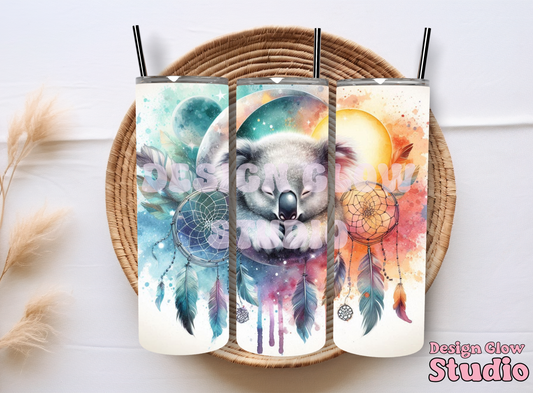 #19 Sublimation Print - Koala - 20oz Straight Tumbler