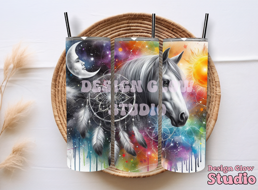 #20 Sublimation Print - Horse - 20oz Straight Tumbler