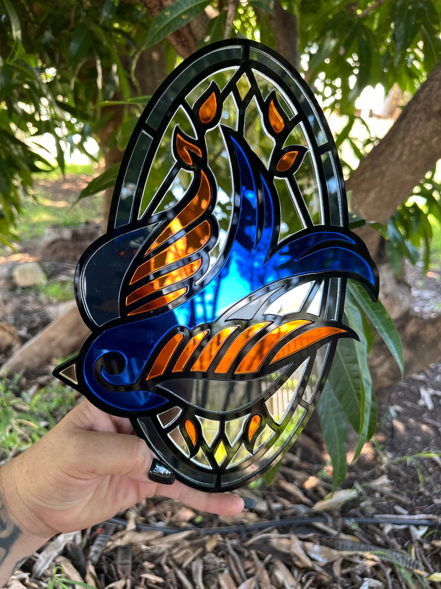 Swallow - Mirror Acrylic Wall Art