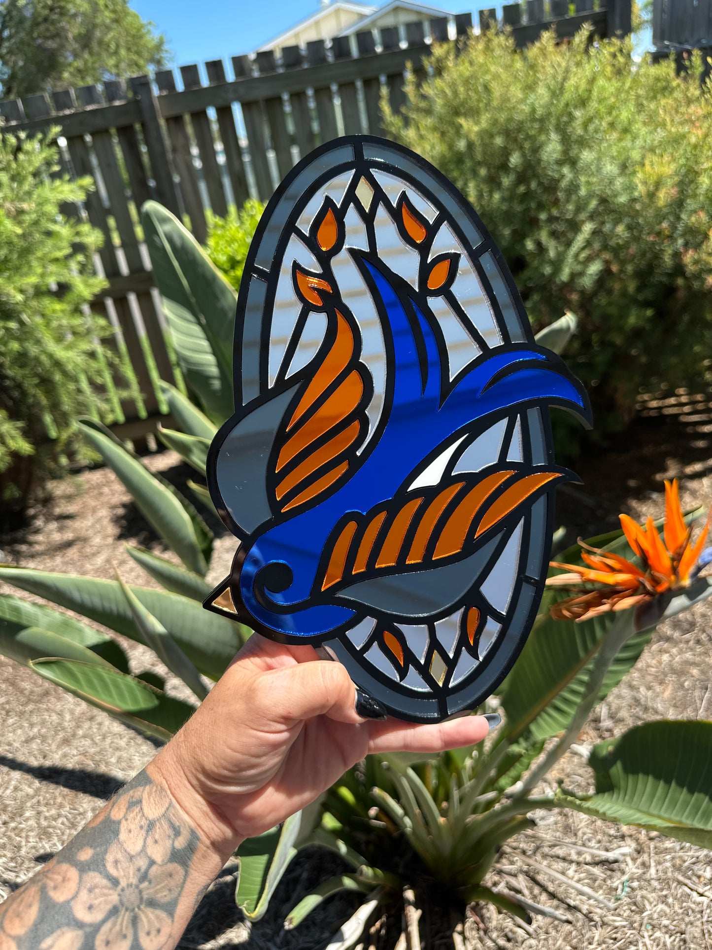 Swallow - Mirror Acrylic Wall Art