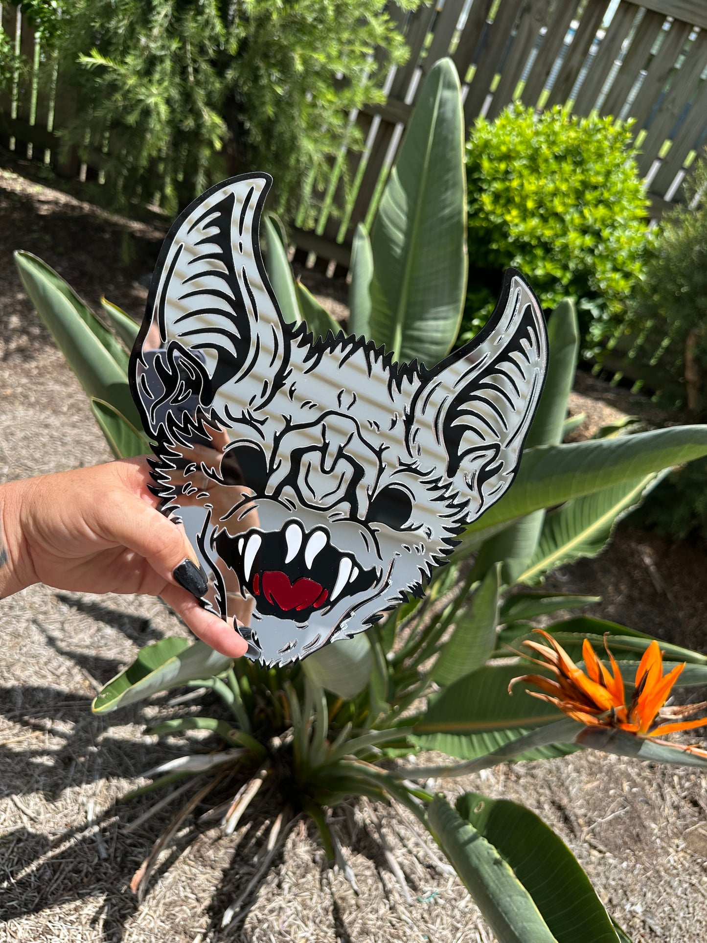 Bat Face - Mirror Acrylic Wall Art