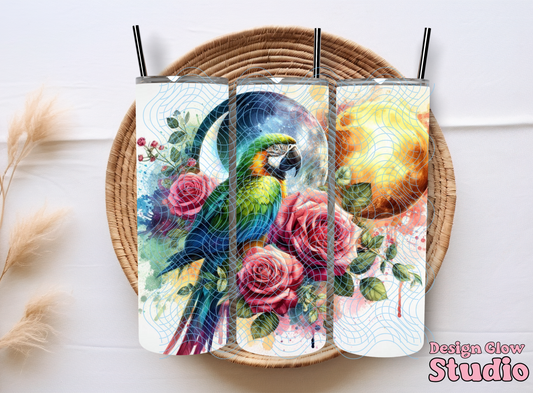 #25 Sublimation Print - Parrot - 20oz Straight Tumbler