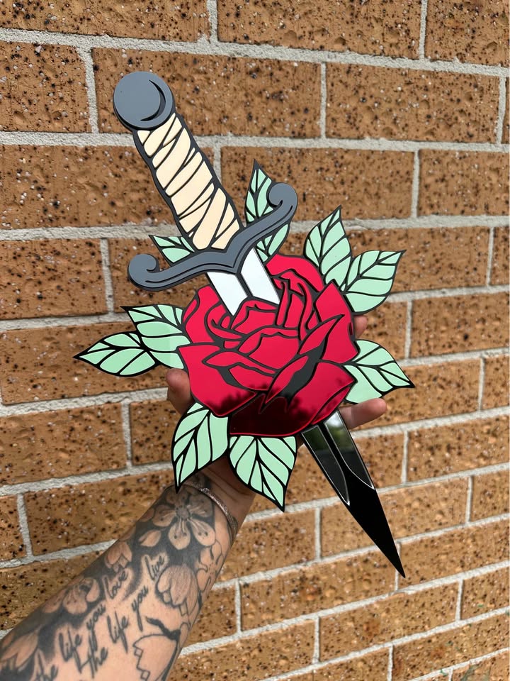 Dagger & Rose - Acrylic Wall Art