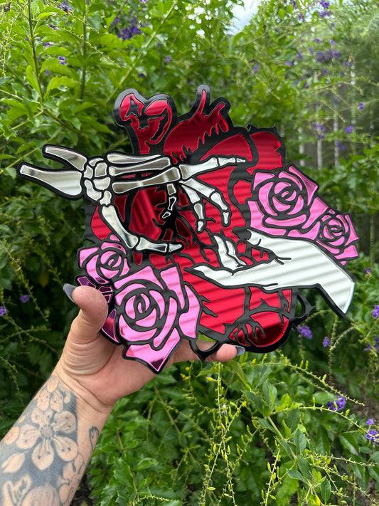 Skeleton Hands - Mirror Acrylic Wall Art