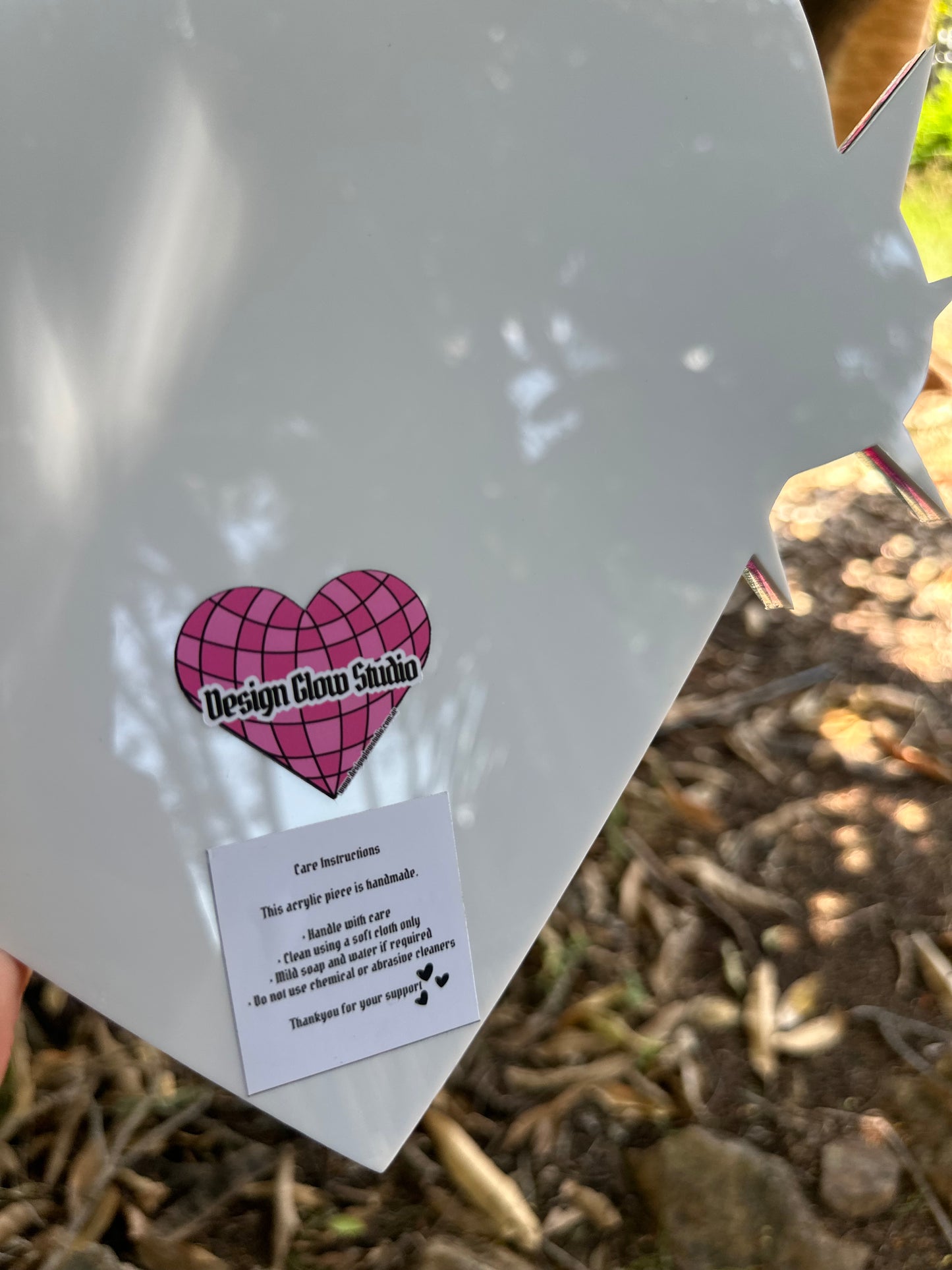 Tattoo Heart Mirror with Thorns Wall Art