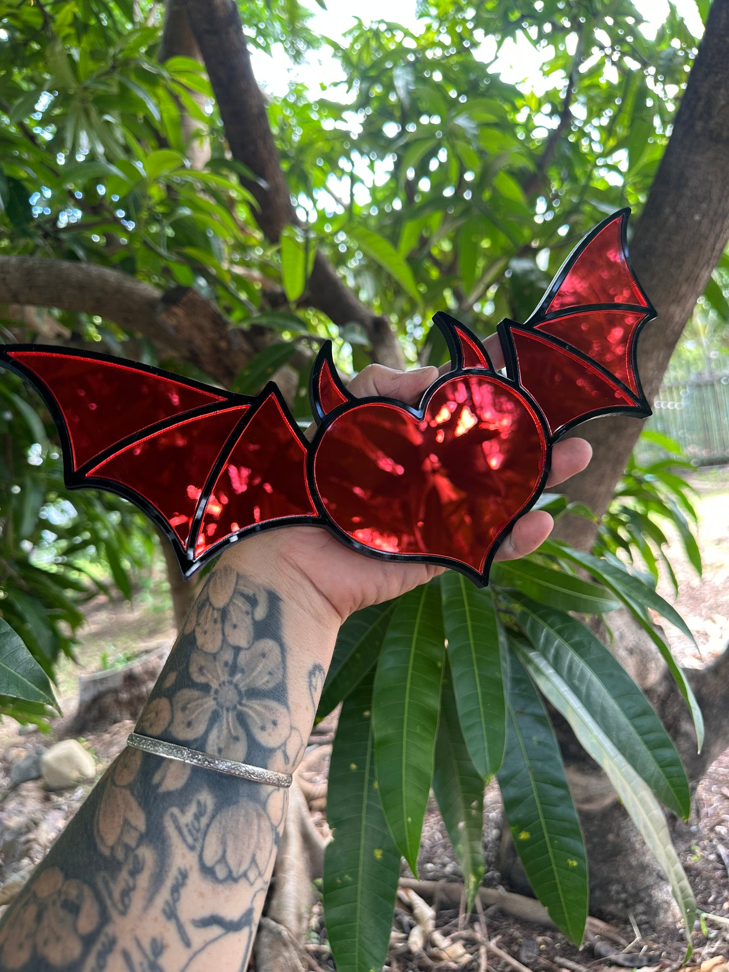 Devil Heart Bat - Mirror Acrylic Wall Art