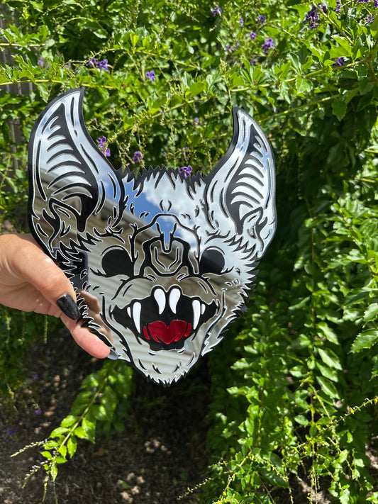Bat Face - Mirror Acrylic Wall Art