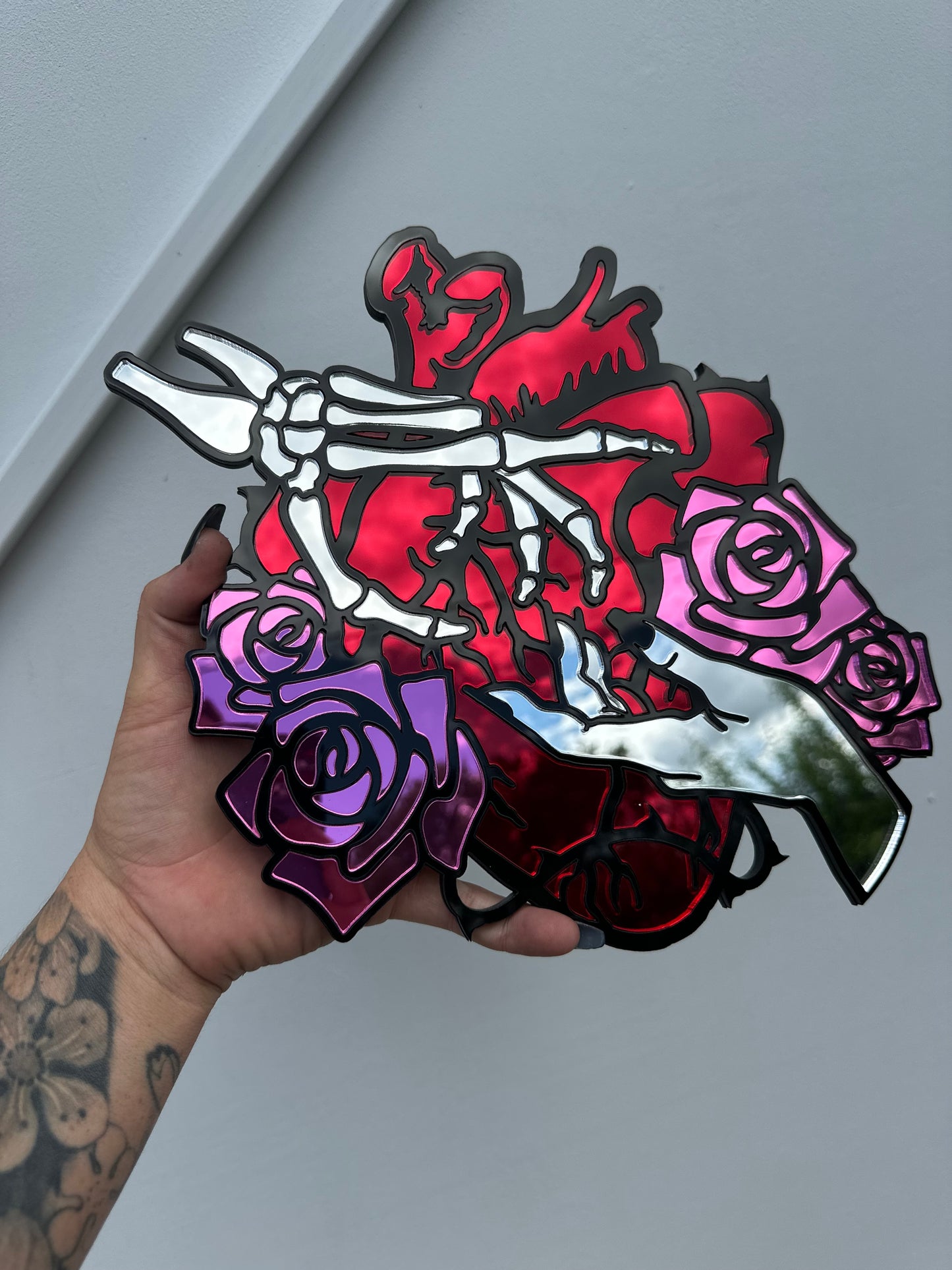 Skeleton Hands - Mirror Acrylic Wall Art