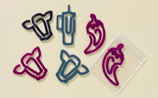 Acrylic Jumbo Paperclip/ Bookmark - Cow