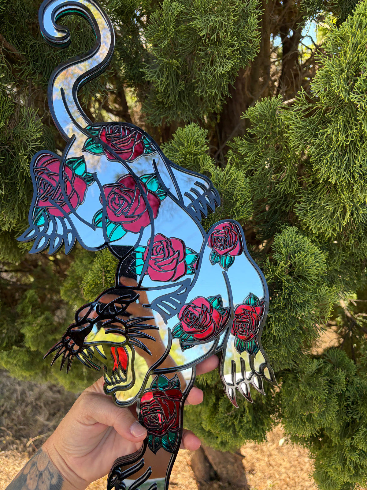 Rose Panther - Mirror Acrylic Wall Art