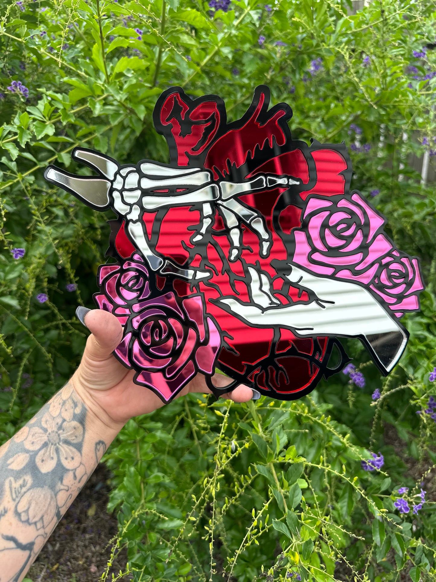 Skeleton Hands - Mirror Acrylic Wall Art