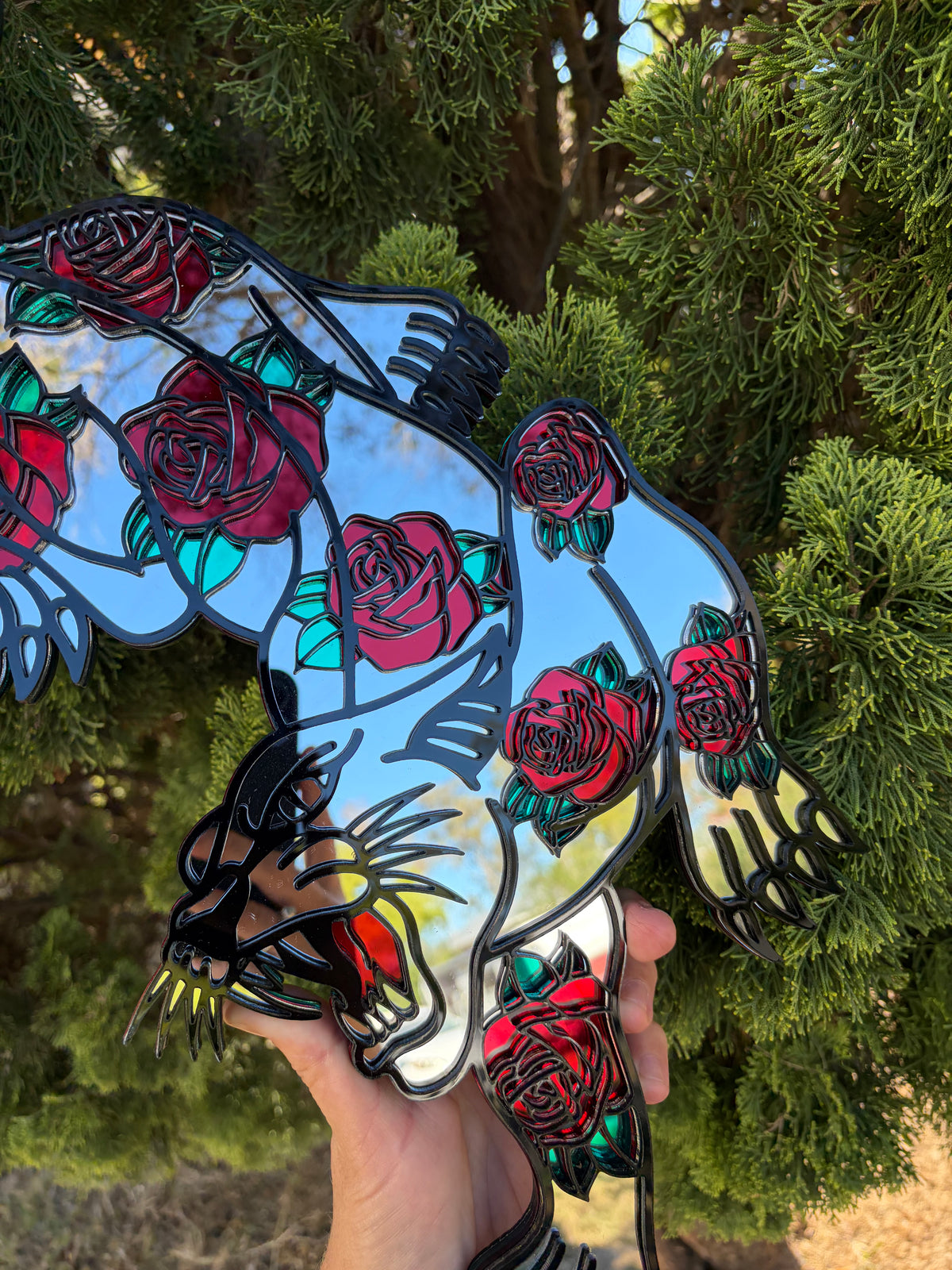 Rose Panther - Mirror Acrylic Wall Art