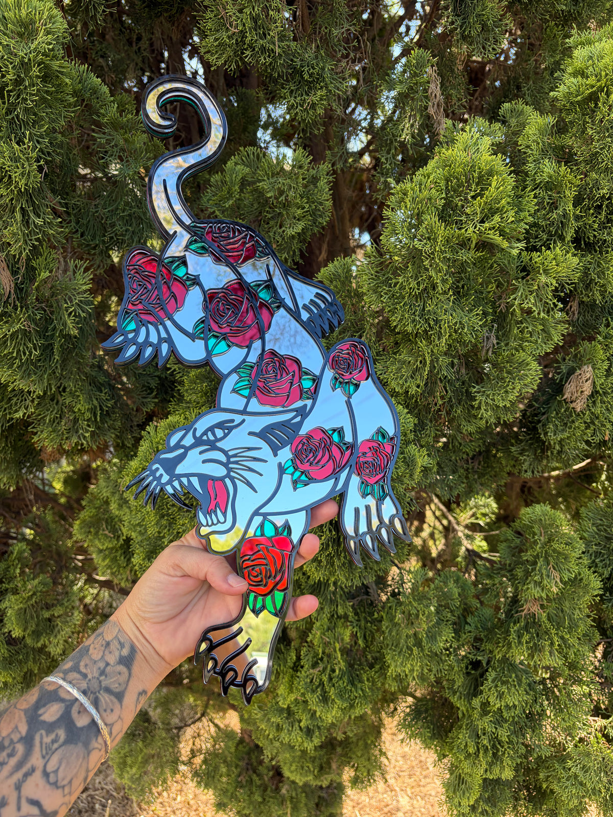 Rose Panther - Mirror Acrylic Wall Art