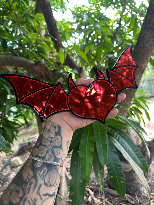 Devil Heart Bat - Mirror Acrylic Wall Art
