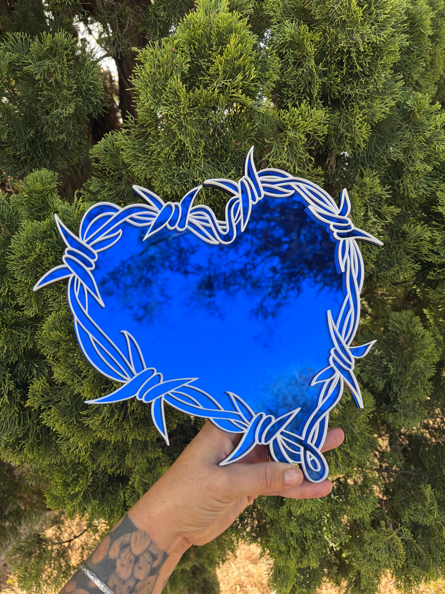 Barb Heart Mirror Wall Art