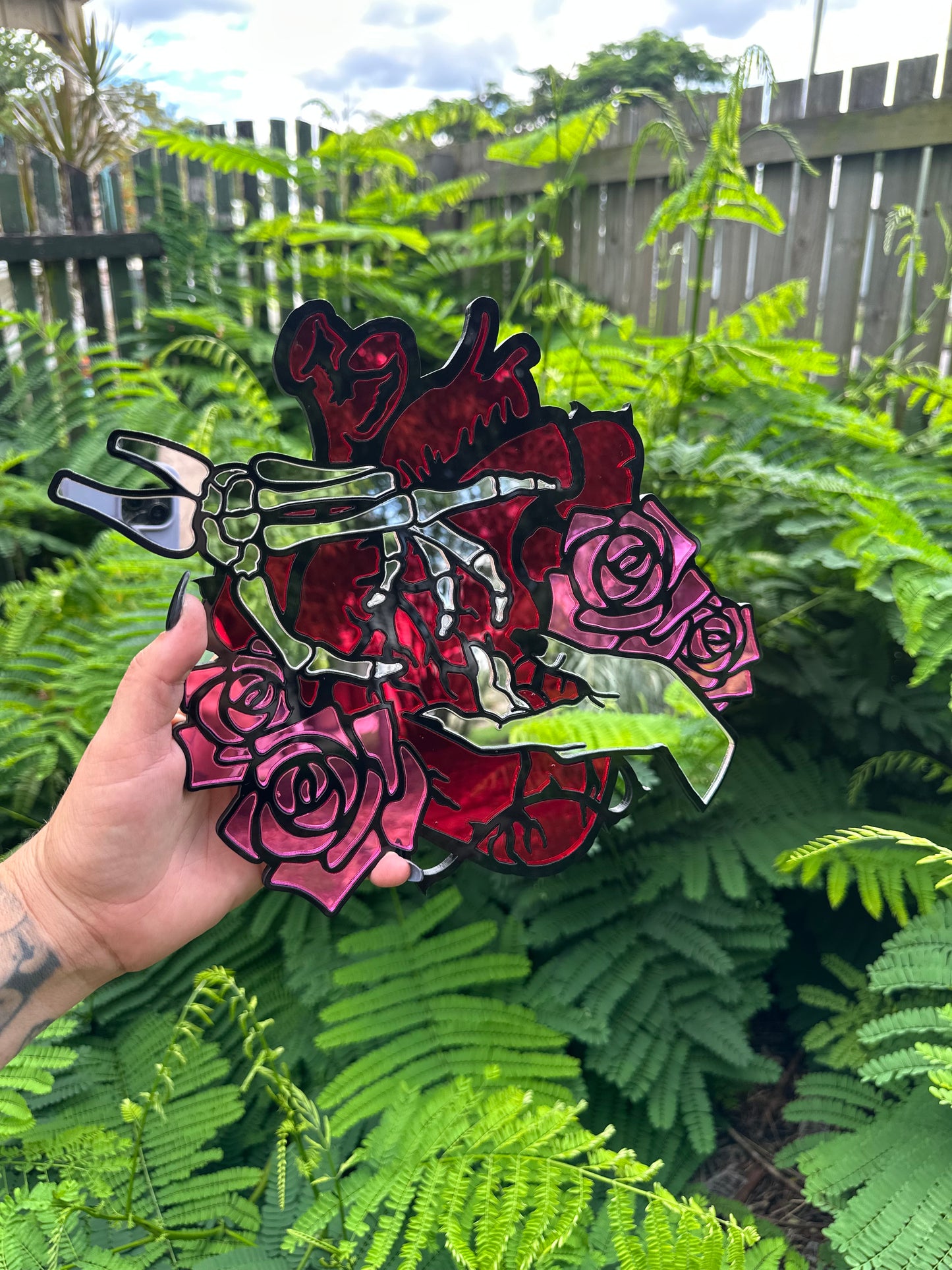 Skeleton Hands - Mirror Acrylic Wall Art