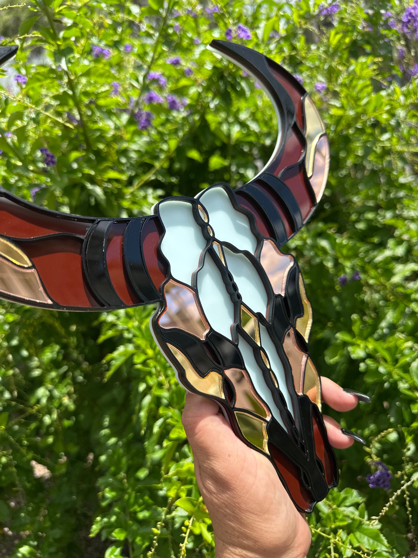 Longhorn Skull - Mirror Acrylic Wall Art