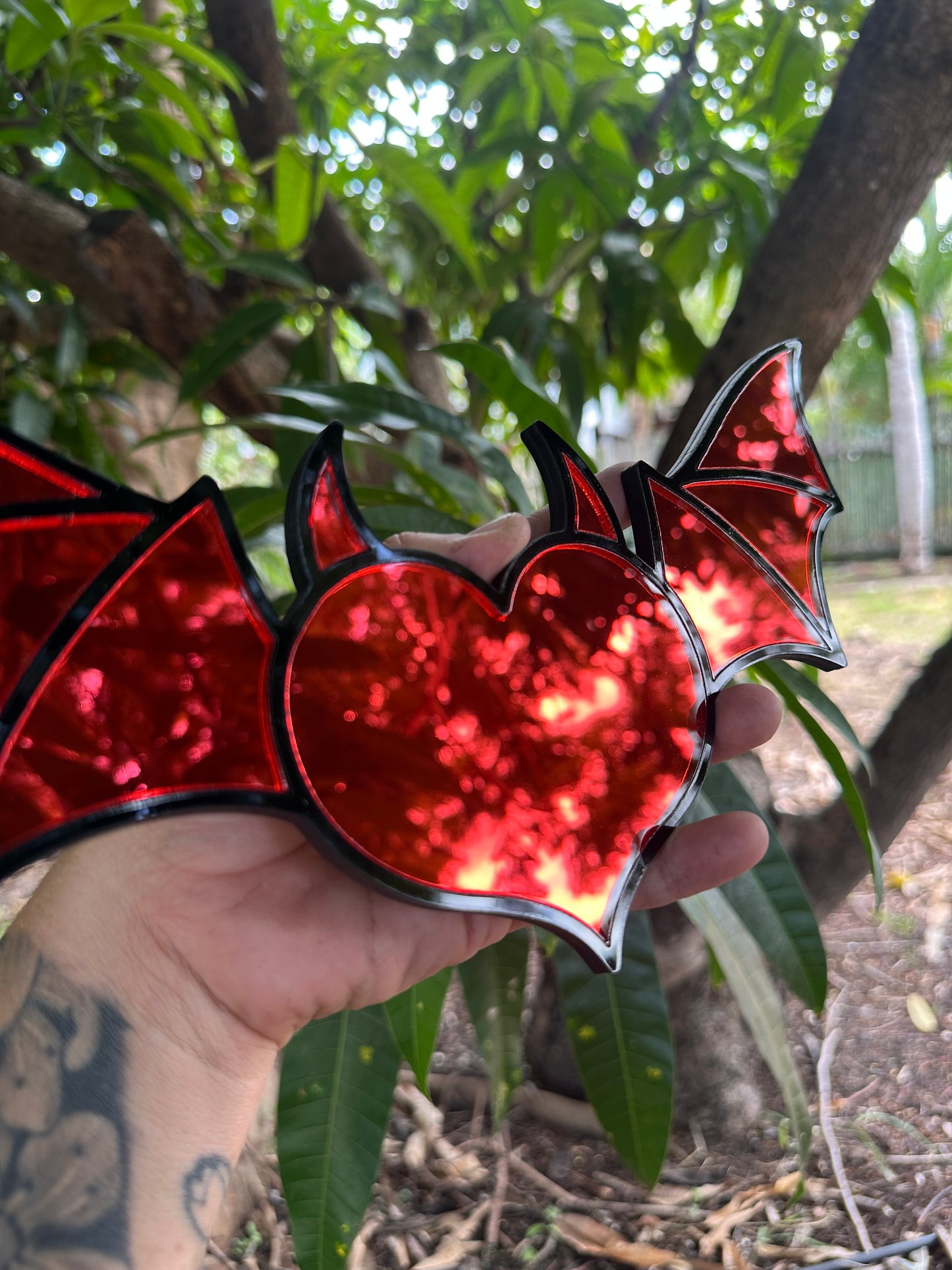 Devil Heart Bat - Mirror Acrylic Wall Art