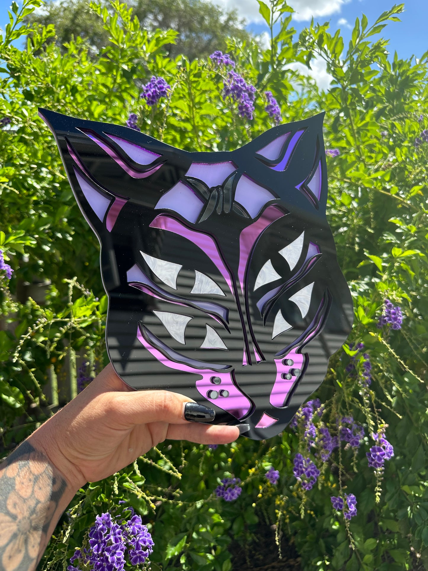Mystic 4 eyed Cat - Mirror Acrylic Wall Art
