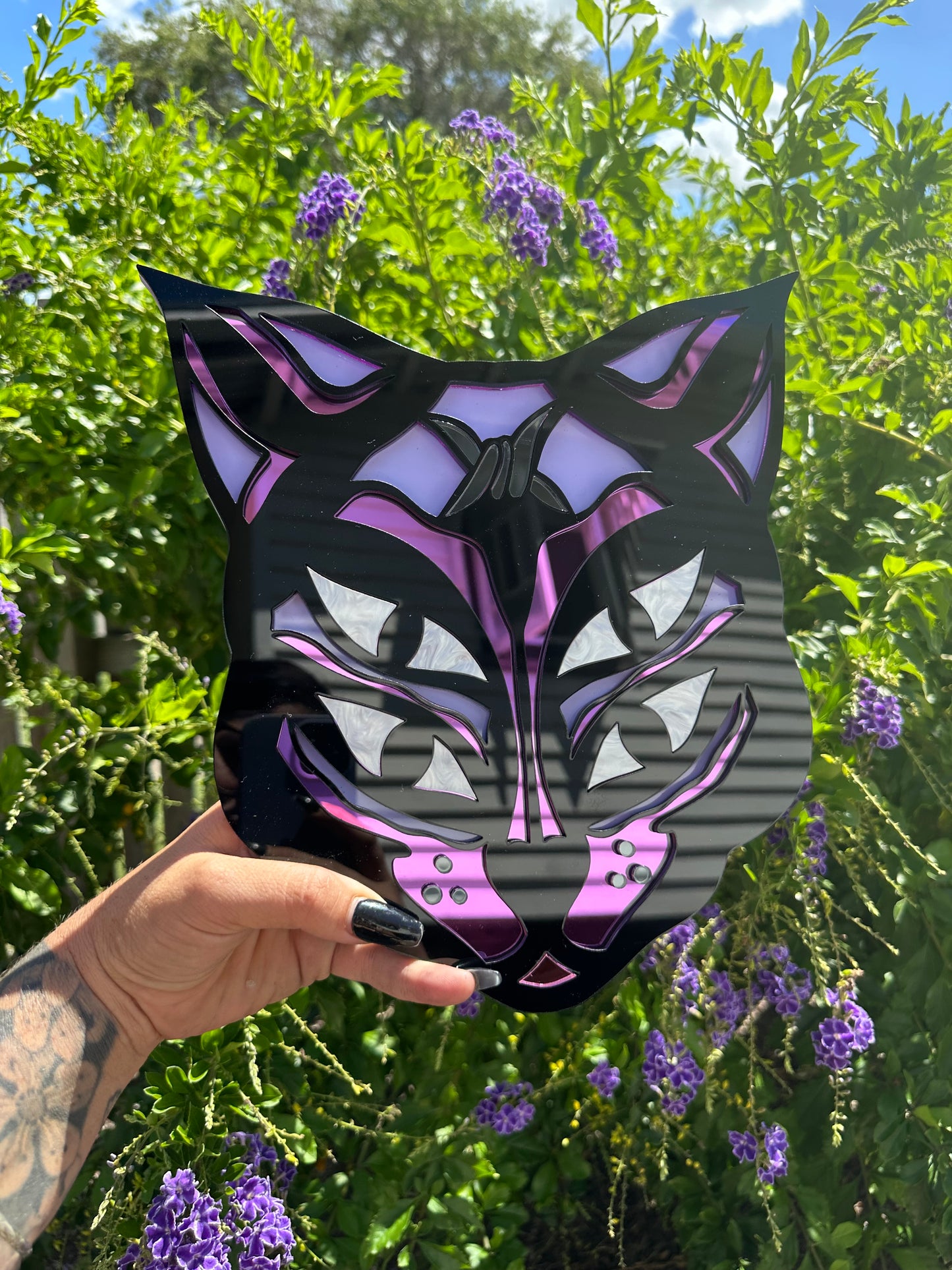 Mystic 4 eyed Cat - Mirror Acrylic Wall Art