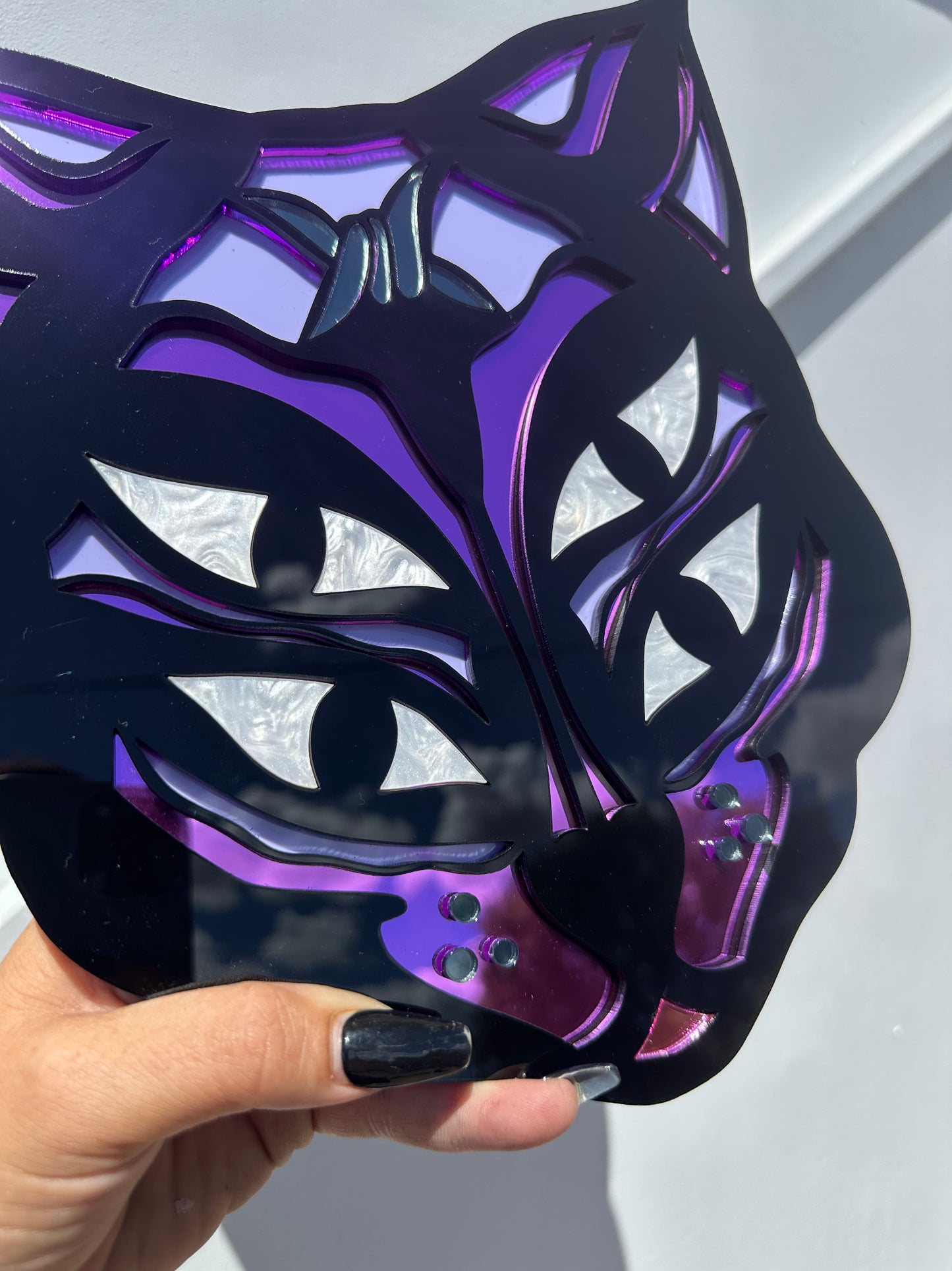 Mystic 4 eyed Cat - Mirror Acrylic Wall Art