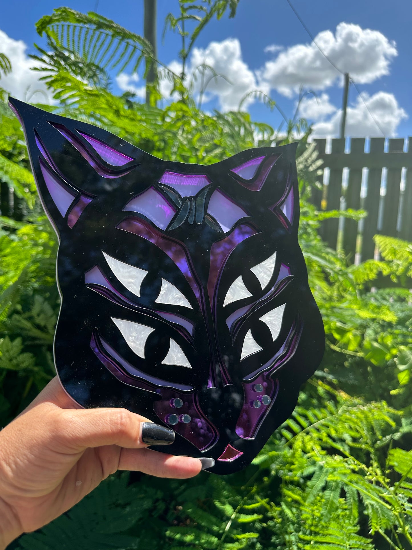 Mystic 4 eyed Cat - Mirror Acrylic Wall Art
