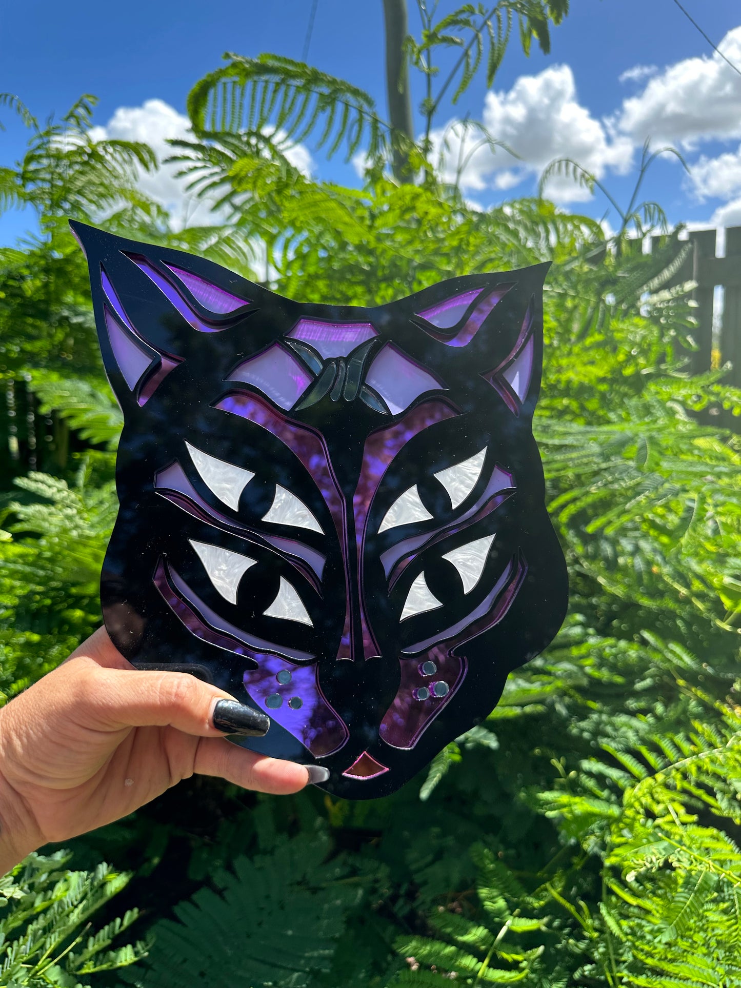 Mystic 4 eyed Cat - Mirror Acrylic Wall Art