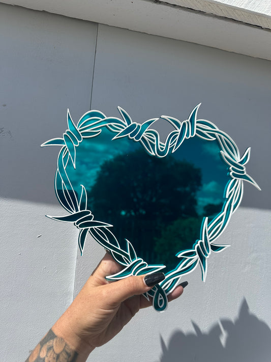Barb Heart Mirror Wall Art