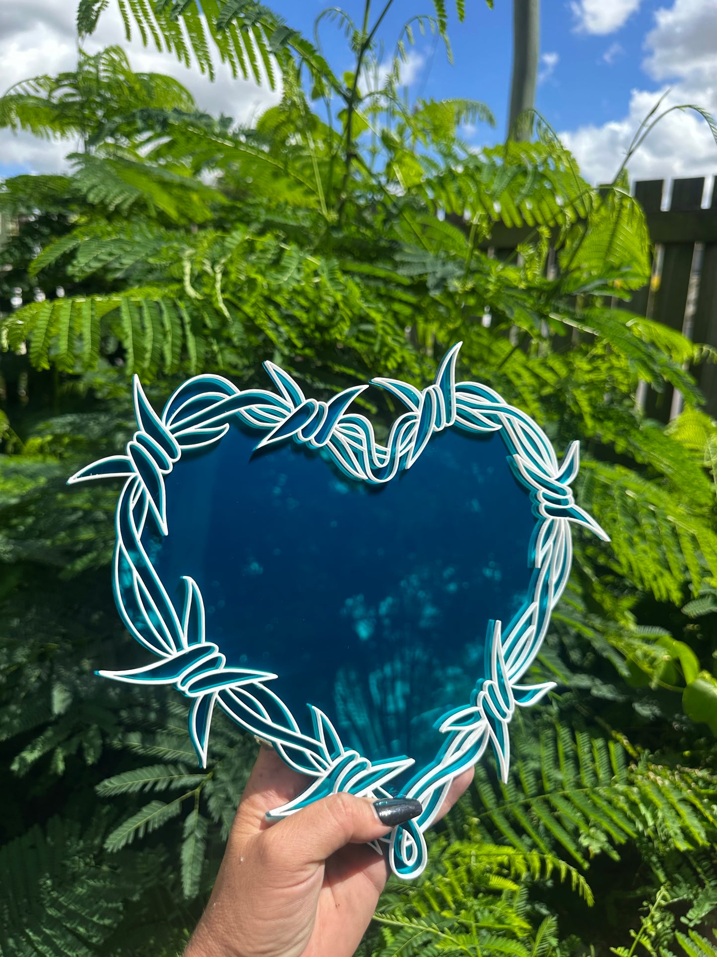 Barb Heart Mirror Wall Art
