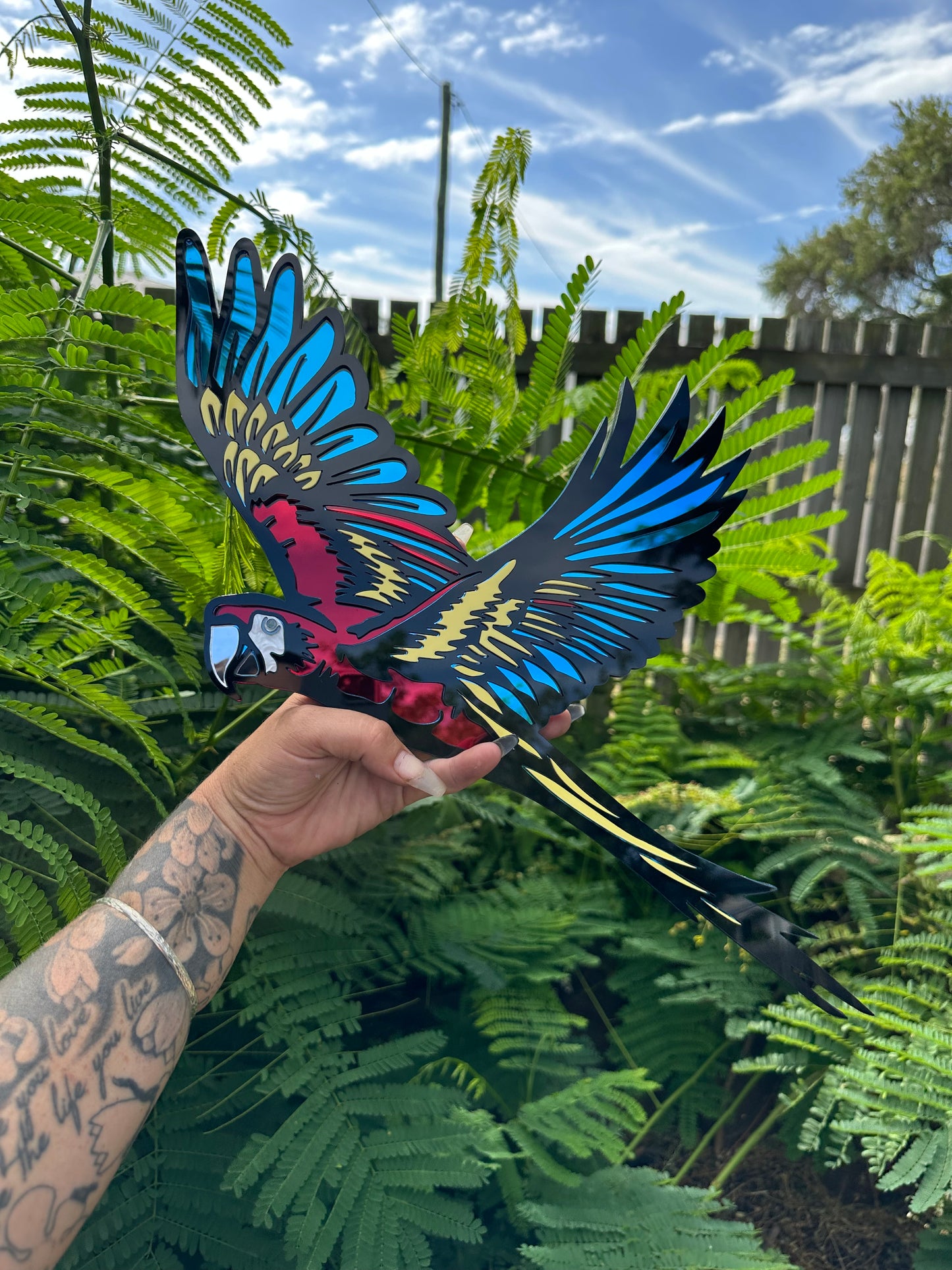 Parrot Layered - Mirror Acrylic Wall Art - READY TO SHIP